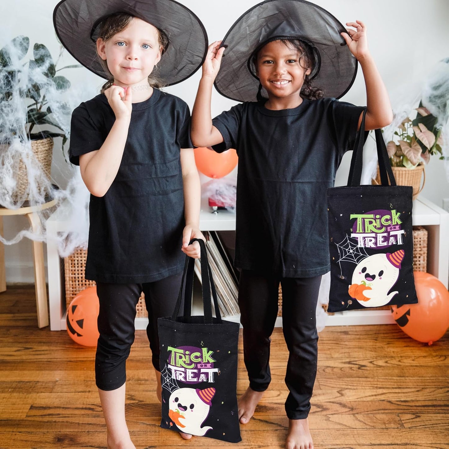 Halloween Trick or Treat Tote Bag 15.7"