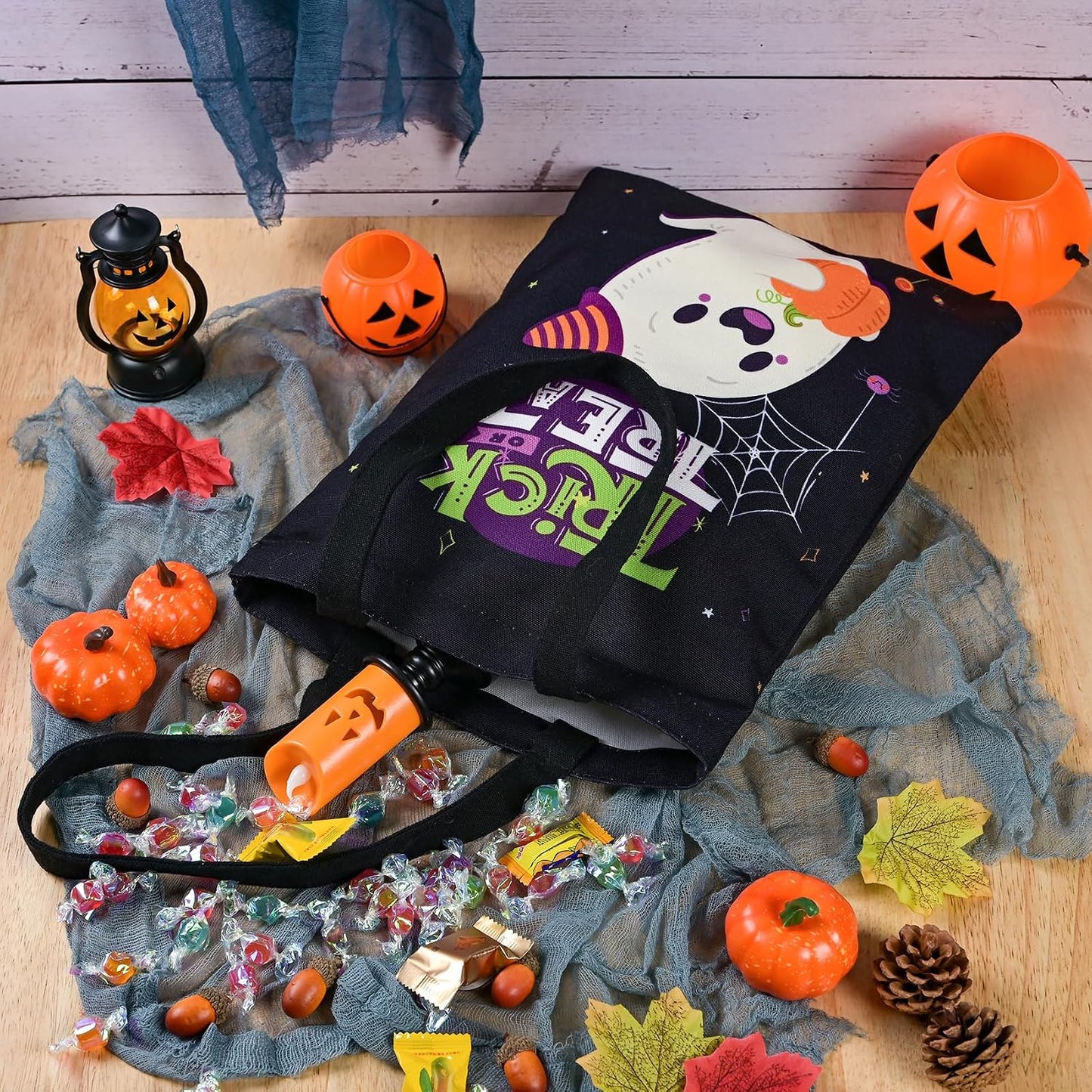 Halloween Trick or Treat Tote Bag 15.7"