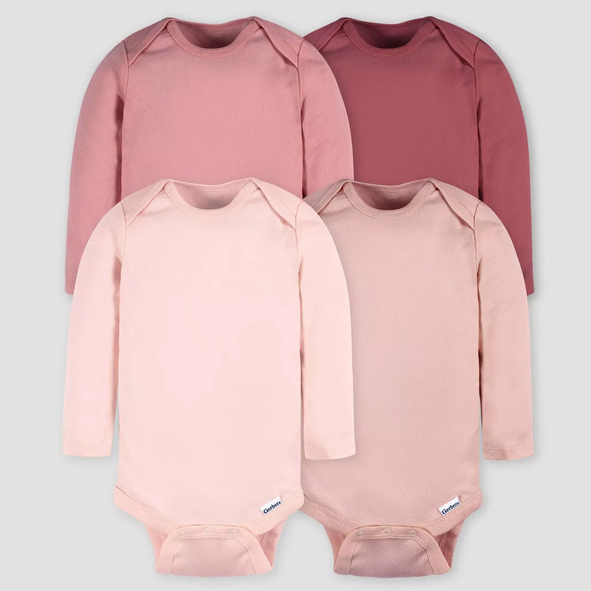 Gerber Baby 4Pk Long Sleeve Onesies