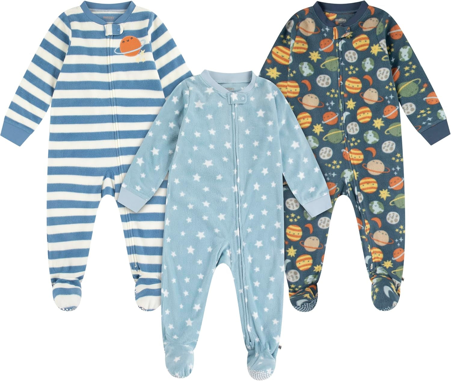 Baby 3-Pack Footed Fleece Coverall Pajamas